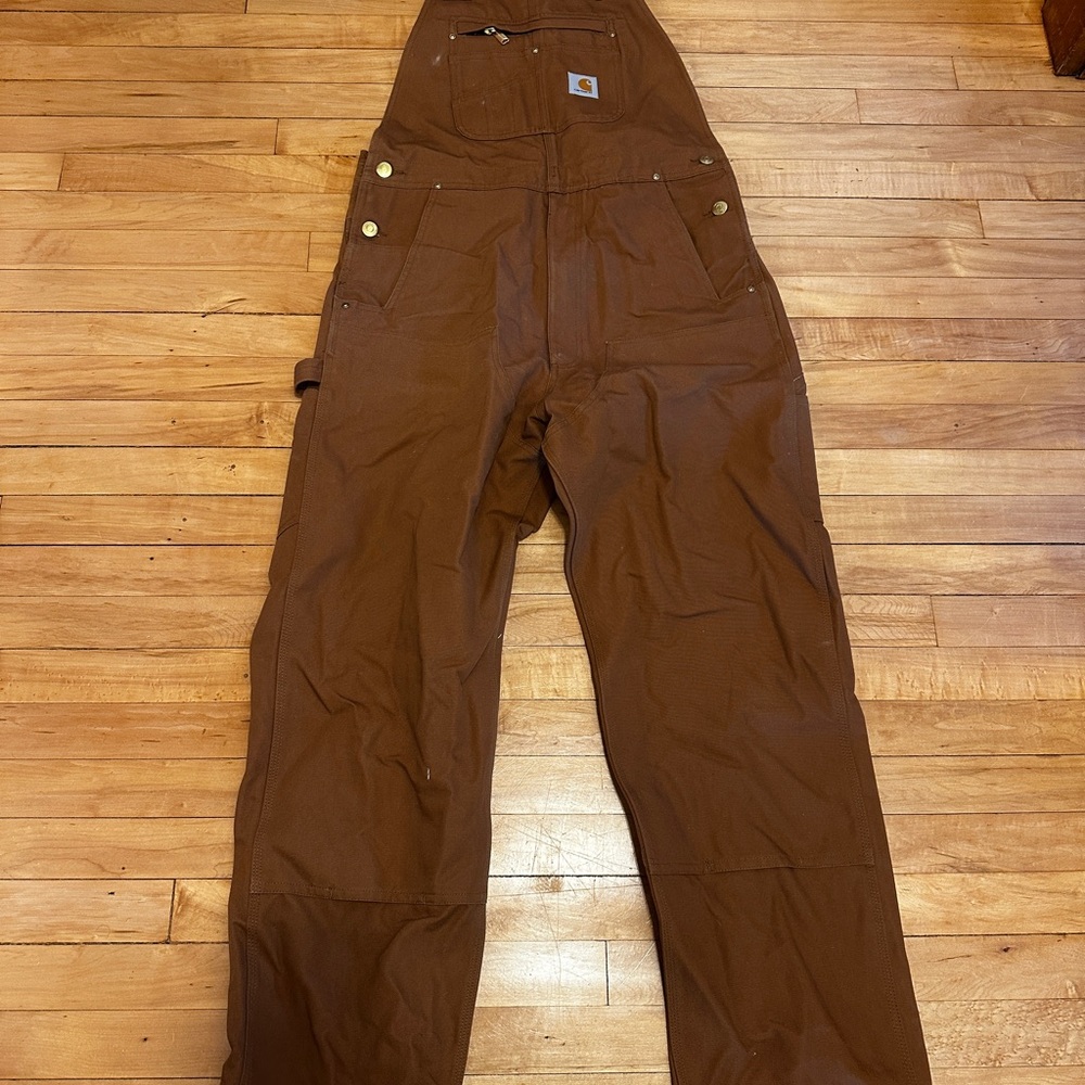 Carhartt Men's Brown Duck Overalls